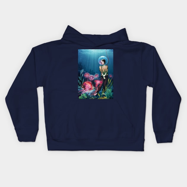 Jellyfish Kids Hoodie by Abelardo